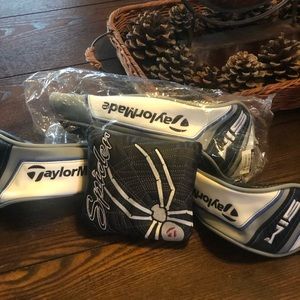 Brand new set of 4 TaylorMade golf head covers one is a putter cover